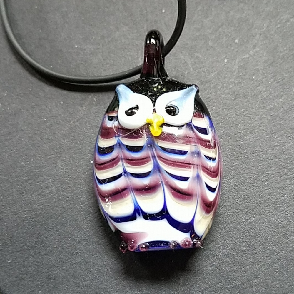 Necklace Marano Glass Owl